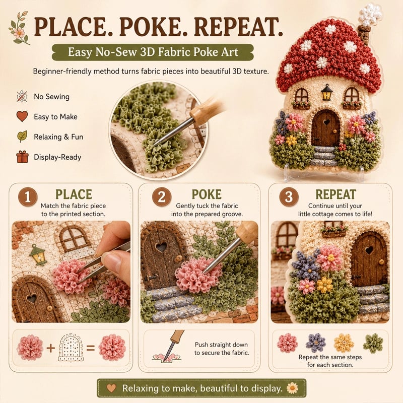 🏡Build a Cozy Fairytale Village – No Sewing Needed! ✨