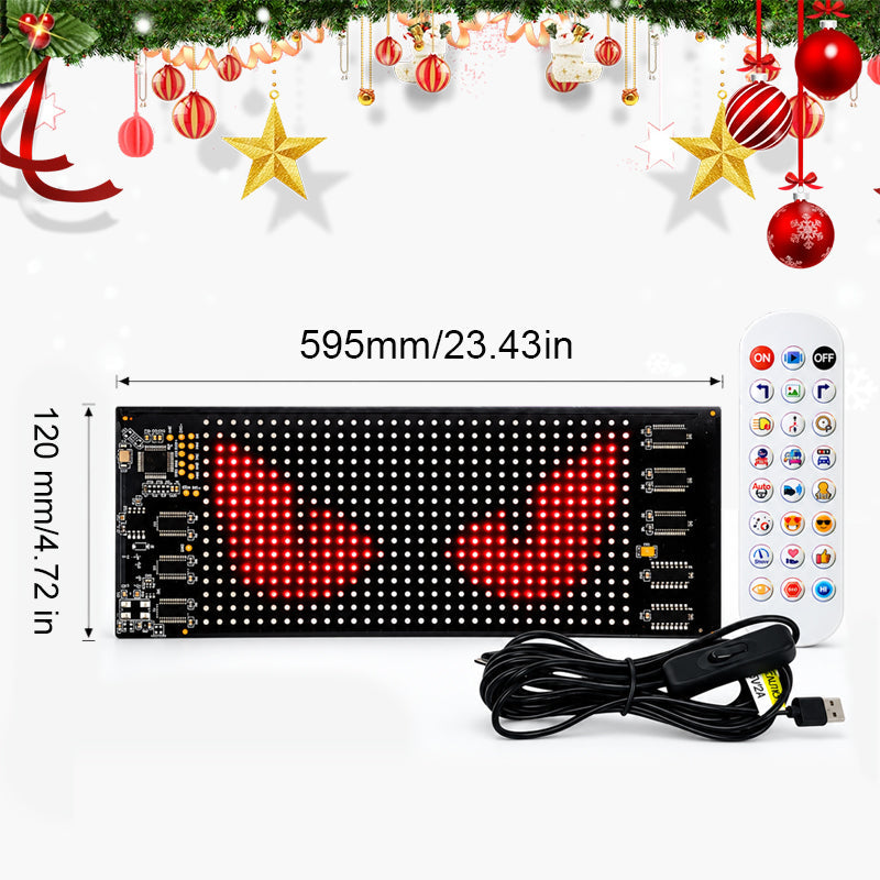 π
π Animated LED Car Display β AppβControlled Festive Window Screen, USBβC Powered