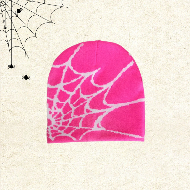 ๐ธ๏ธ๐ผ Y2K Spiderweb Winter Beanie โ Alternative Streetwear Hat with Bold Web Graphic