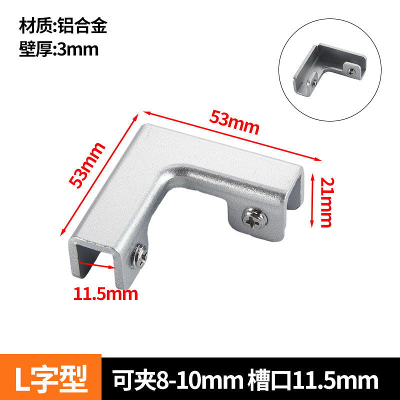 🔩 Premium Aluminium Alloy Glass Clamps: No-Drill Shelf & Panel Bracket Holder! 🛡️