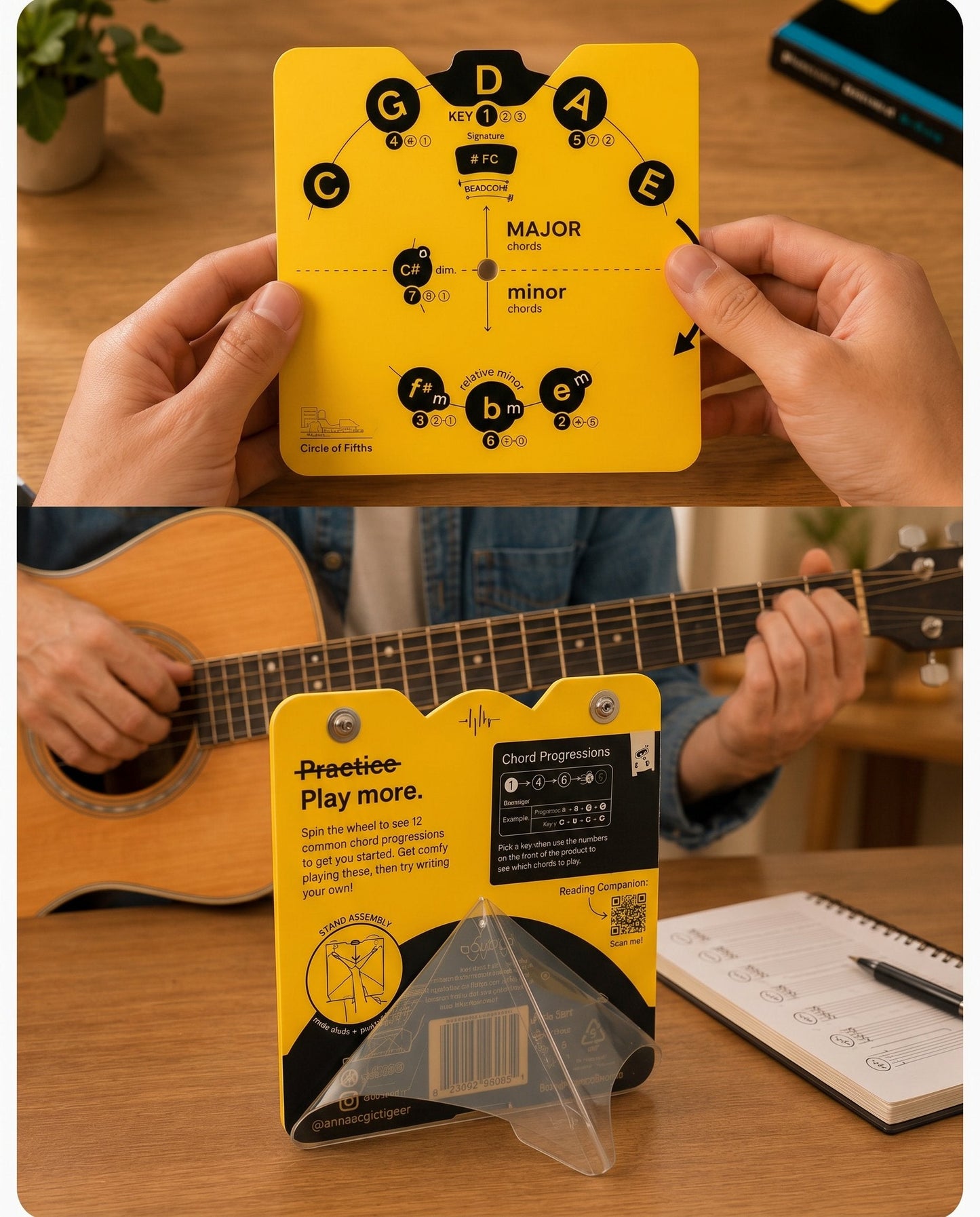 π΅ Circle of Fifths Music Theory Decoder Wheel Set: Visual Chord & Songwriting Tool! β¨