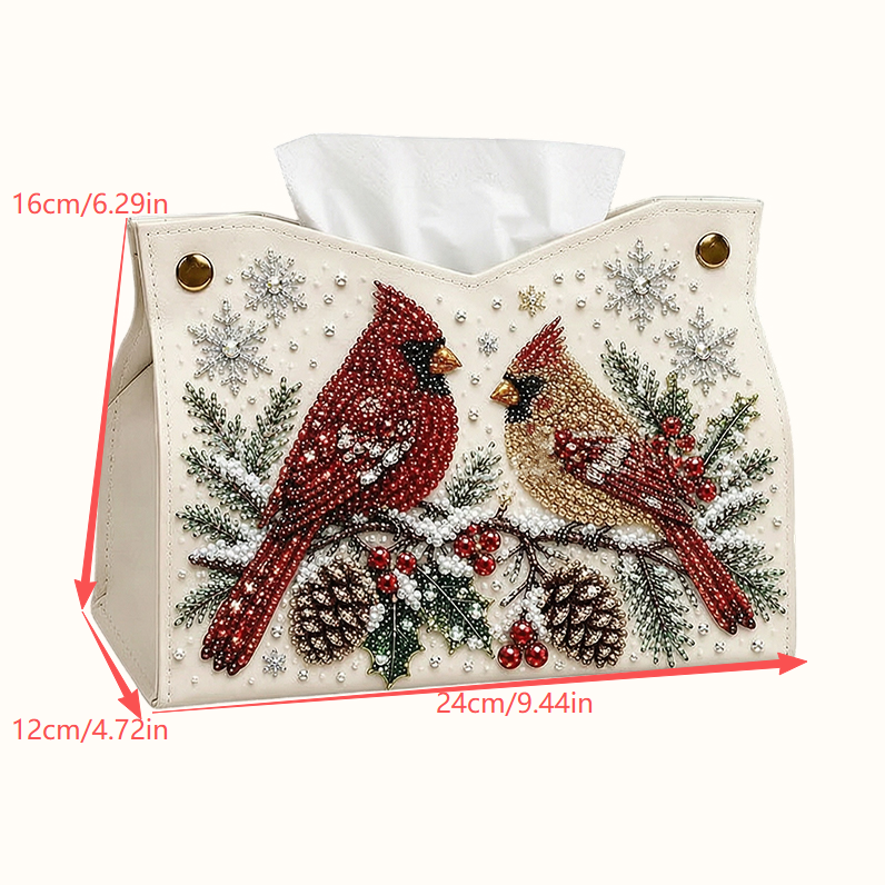 ๐DIY Diamond Painting Tissue Holder -- Double-Sided Christmas Craft, Festive Designs & Everyday Use