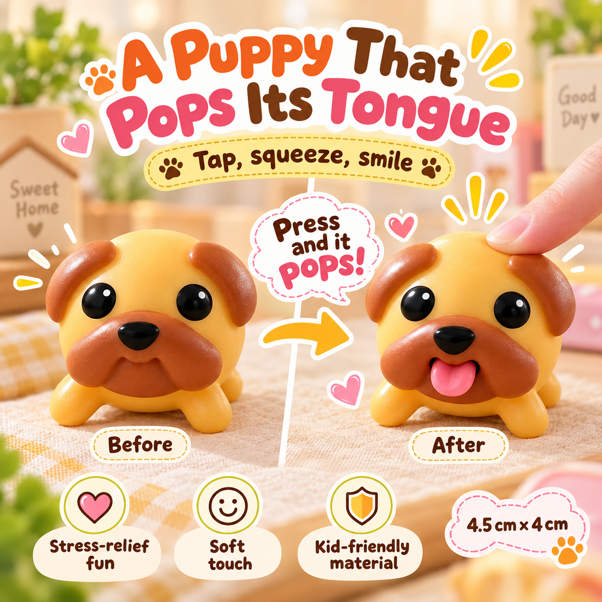 ๐ถ๐
Tongue-Popping Puppy โ Press & Pop Fidget Toy for Desk, Study & Gifts