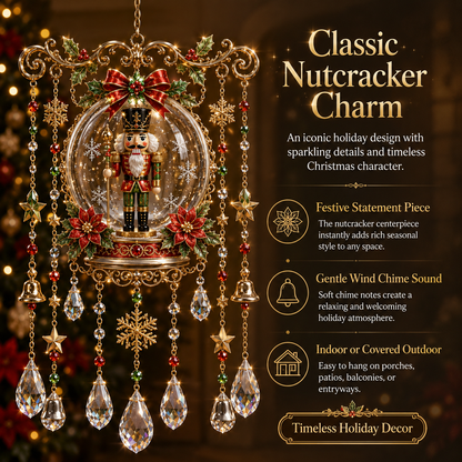 🎄 Christmas Crystal Wind Chime: Sparkling Holiday Porch & Garden Decor! ✨