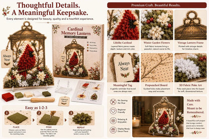 🕊️3D Fabric Memory Lantern Kit – Craft a Heartfelt Keepsake of Everlasting Love! ❤️✨