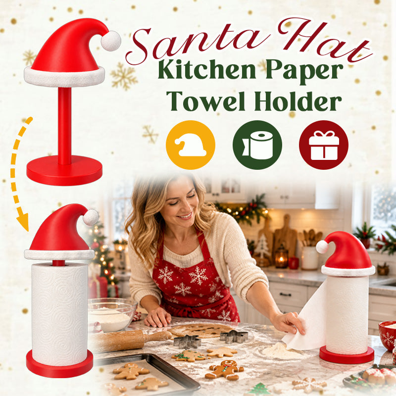 🎅Santa Hat Paper Towel Holder -- Festive 2-in-1 Kitchen Decor & Holiday Gift