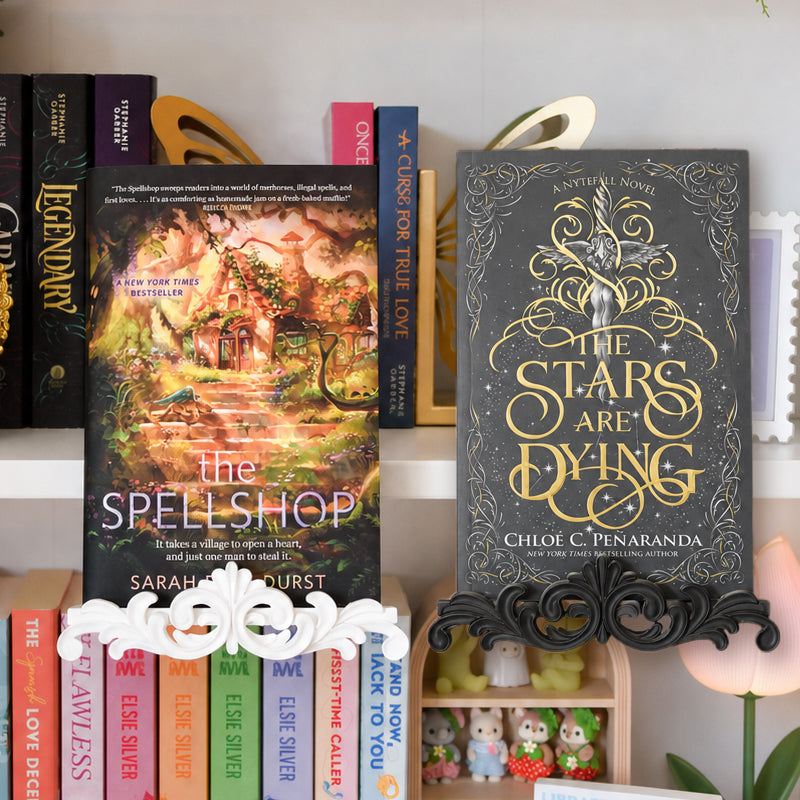 📚✨ Floating Book Display Shelf — Magical Floating Look with Decorative Botanical Accent