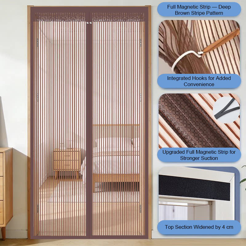 🦟 Keep pests out—installs in 2 minutes! The magnetic mesh door curtain! 🚪 Walk right in—it closes automatically! ✨