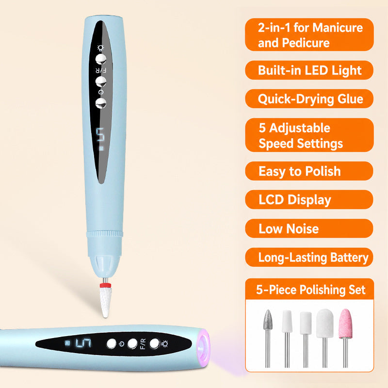 💅 Portable 2-in-1 Nail Drill & UV Gel Lamp: Salon-Quality Manicure Tool! ✨