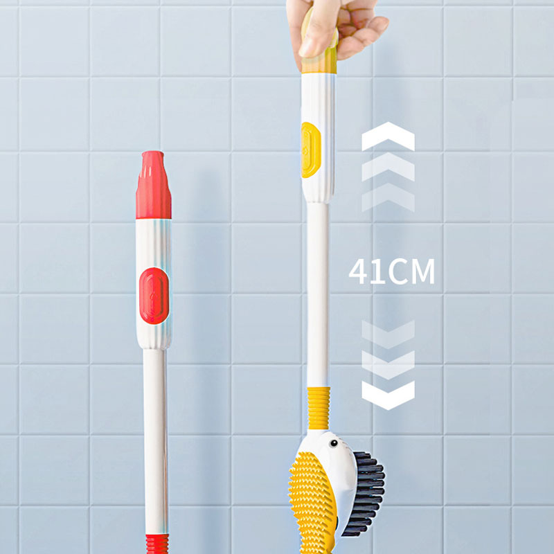 Wall-Mounted Suction Cup Toilet Cleaning Brush Set