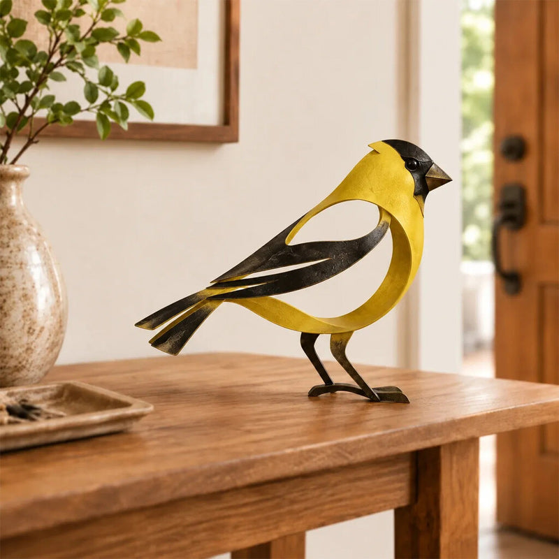 🕊️✨ Metal Bird Sculpture — Modern Openwork Design for Home Decor