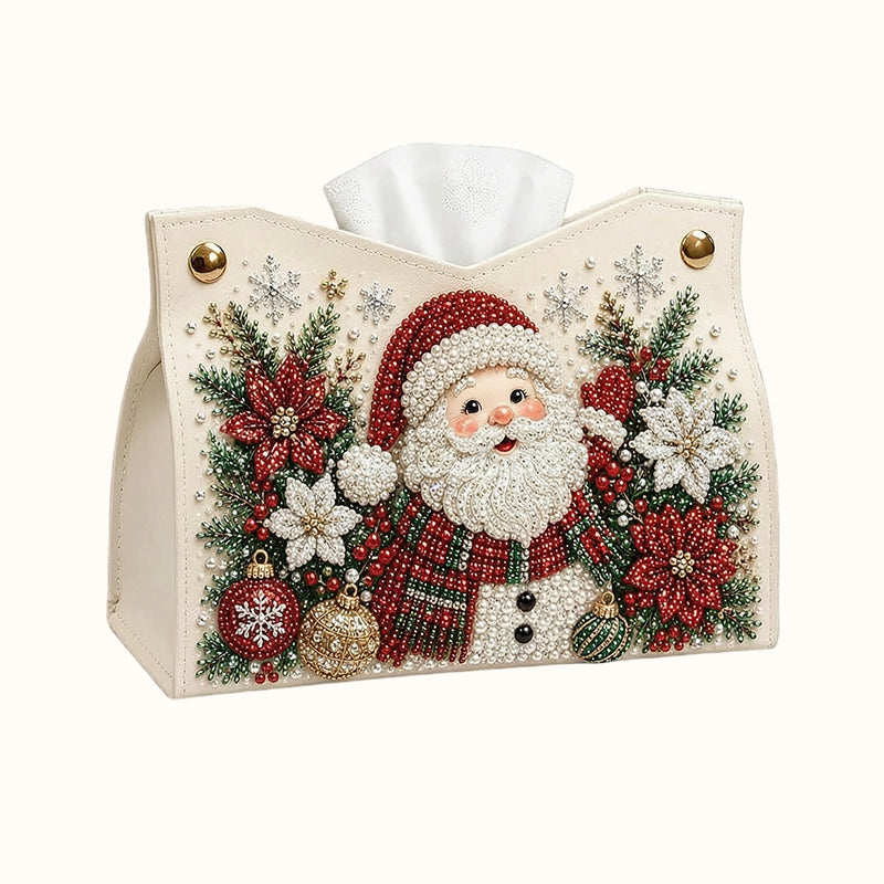 🎄DIY Diamond Painting Tissue Holder -- Double-Sided Christmas Craft, Festive Designs & Everyday Use