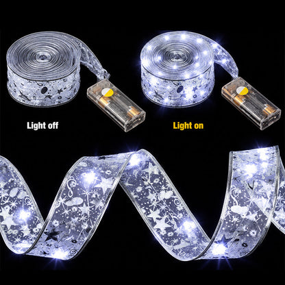 🎄 Christmas LED Ribbon Lights – A Warm Festive Glow for Your Tree