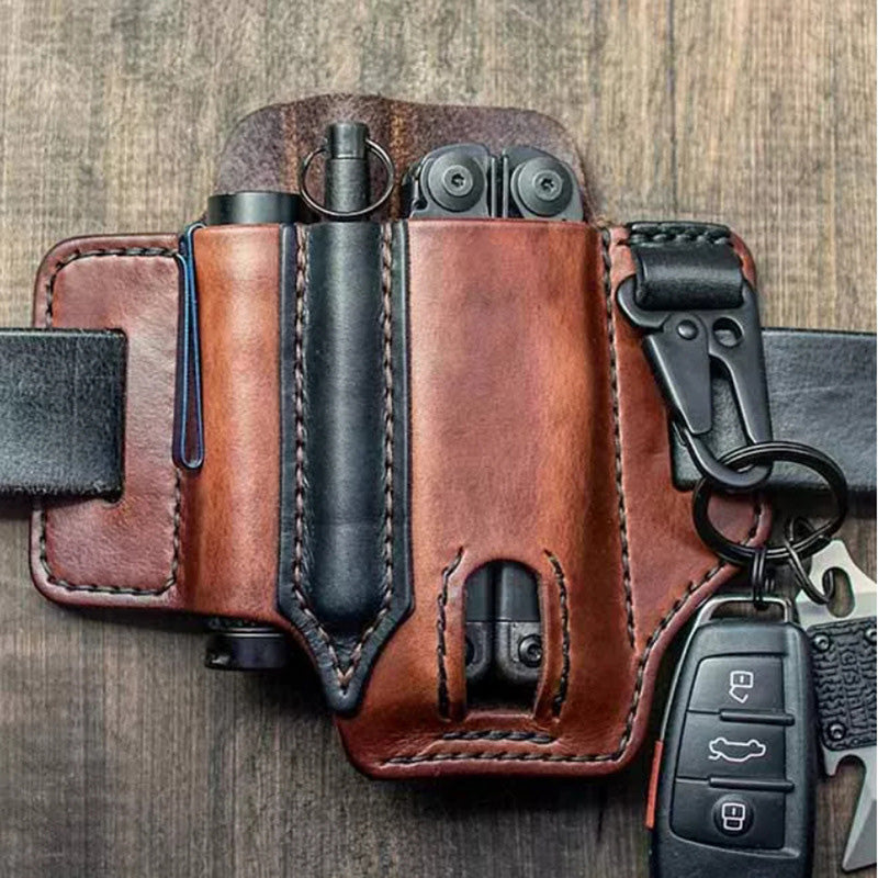 🛠️ Multi Tool Belt Leather Storage Bag 🏕️