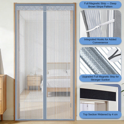 🦟 Keep pests out—installs in 2 minutes! The magnetic mesh door curtain! 🚪 Walk right in—it closes automatically! ✨