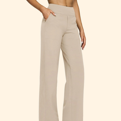 🔥Loose, high-waisted business trousers with an informal waistban
