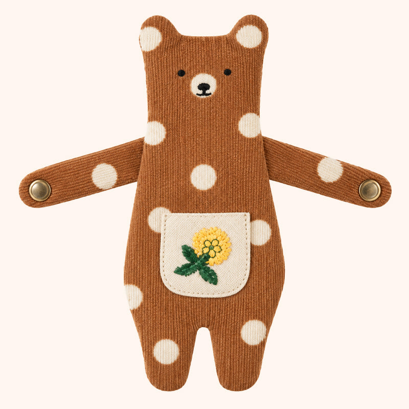 🧸🎀 Cute Bear & Cat Zipper Bag Charm — Playful Storage Pouch for Handbags & Totes