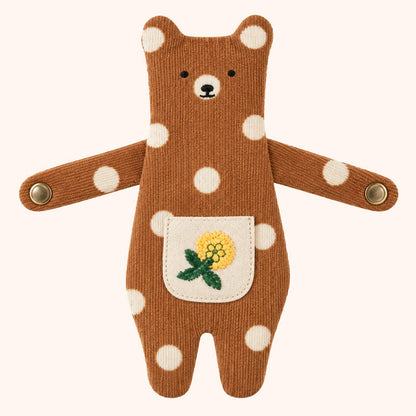 🧸🎀 Cute Bear & Cat Zipper Bag Charm — Playful Storage Pouch for Handbags & Totes