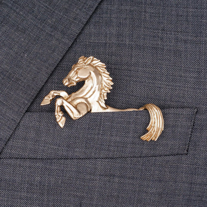 🐊✨ Sculptural Animal Metal Pocket Square