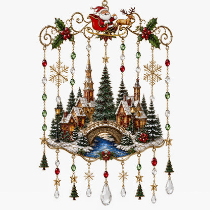 ✨ Christmas Crystal Hanging Ornament: Sparkling Holiday Suncatcher Decor! 🎄