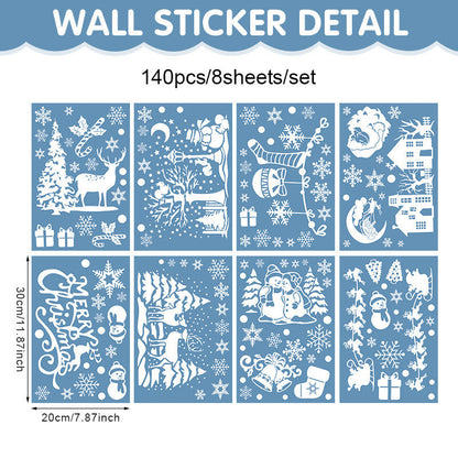 🏘️Christmas Village Window Decals -- Peel & Stick Snowy Scene for Glass Doors & Windows