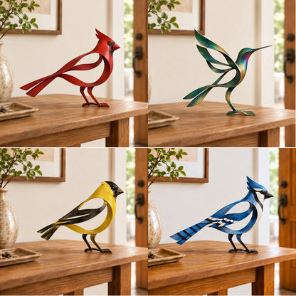🕊️✨ Metal Bird Sculpture — Modern Openwork Design for Home Decor
