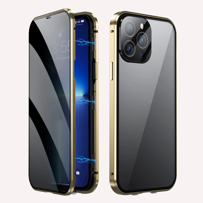 Double-sided magnetic anti-peep phone case
