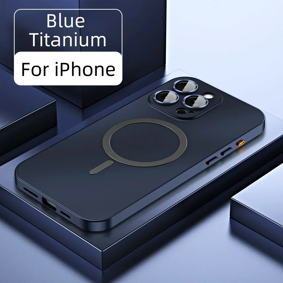 Simple metal magnetic phone case for iPhone