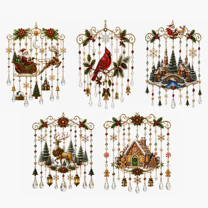 ✨ Christmas Crystal Hanging Ornament: Sparkling Holiday Suncatcher Decor! 🎄