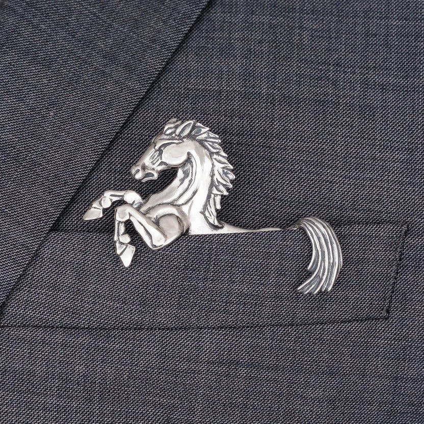 🐊✨ Sculptural Animal Metal Pocket Square