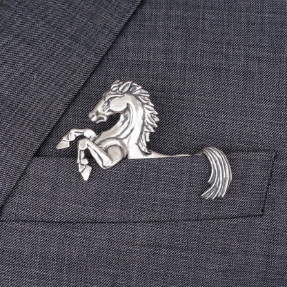 🐊✨ Sculptural Animal Metal Pocket Square