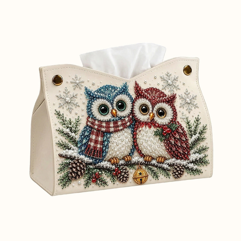 🎄DIY Diamond Painting Tissue Holder -- Double-Sided Christmas Craft, Festive Designs & Everyday Use