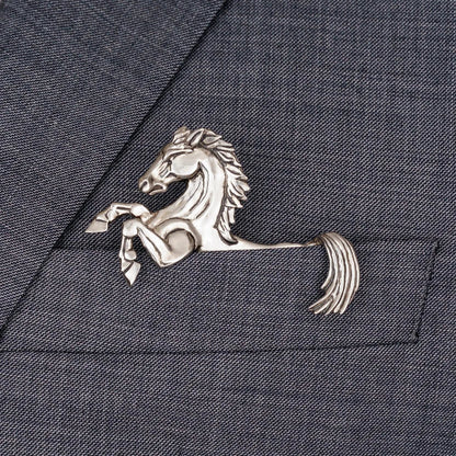 🐊✨ Sculptural Animal Metal Pocket Square