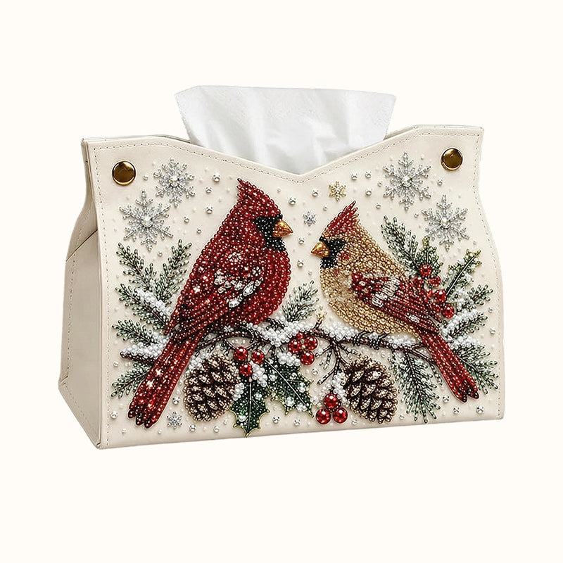 🎄DIY Diamond Painting Tissue Holder -- Double-Sided Christmas Craft, Festive Designs & Everyday Use