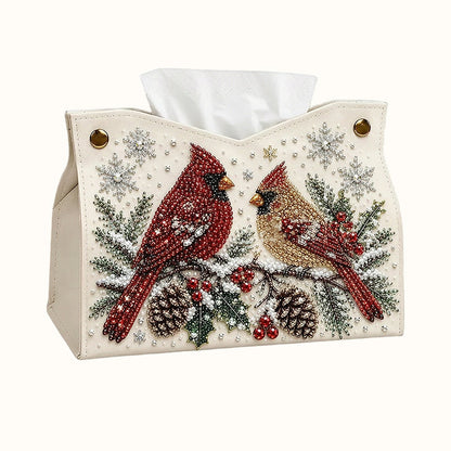 🎄DIY Diamond Painting Tissue Holder -- Double-Sided Christmas Craft, Festive Designs & Everyday Use