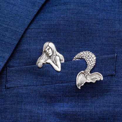 🐊✨ Sculptural Animal Metal Pocket Square