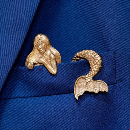 🐊✨ Sculptural Animal Metal Pocket Square