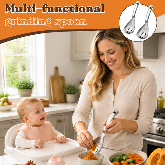 🥄 Multi-Function Grinding Spoon Strainer: All-in-One Kitchen Tool! ✨