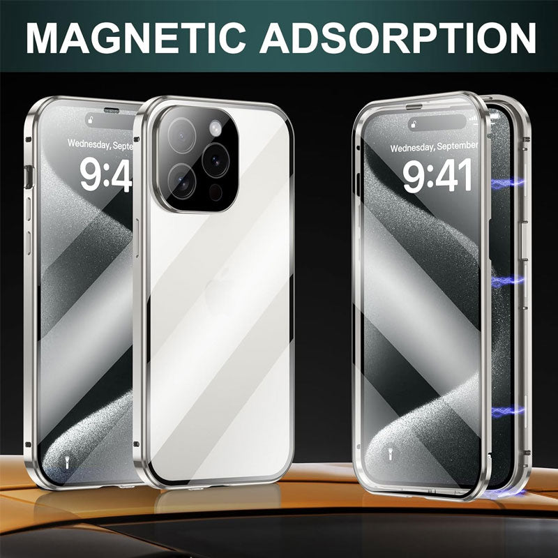 Double-sided magnetic anti-peep phone case