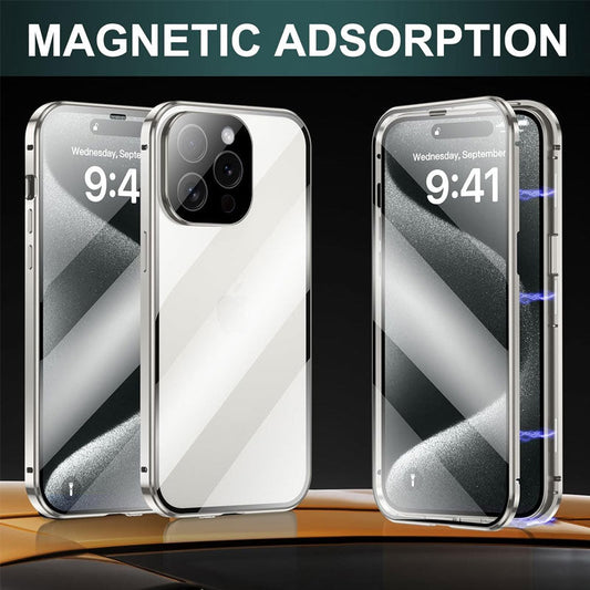 Double-sided magnetic anti-peep phone case