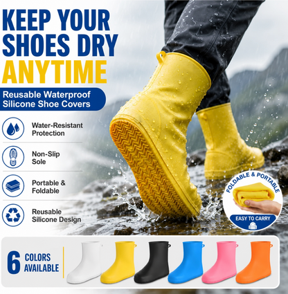 👟💧 Heavy-Duty Rain Shoe Covers — Waterproof, Anti-Slip & Foldable for Outdoor Adventures