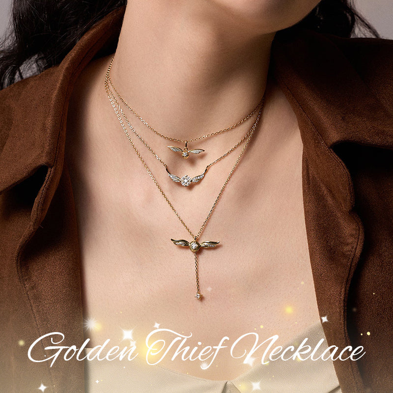 🔮Golden Snitch Necklace – Magical Style for Harry Potter Fans ✨