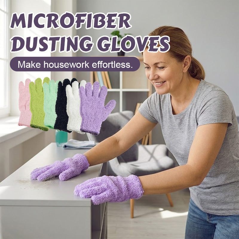 🧤 Dust with a touch – microfiber gloves that grab every speck! ✨