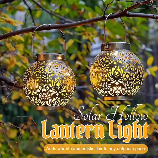 ✨ Transform Your Backyard into a Magical Wonderland! 🌙 Solar Hollow Patterned Lights 🏮