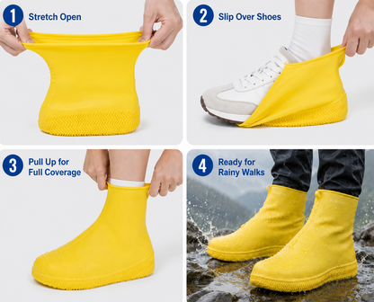 👟💧 Heavy-Duty Rain Shoe Covers — Waterproof, Anti-Slip & Foldable for Outdoor Adventures