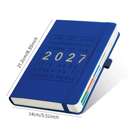 📅📓 2027 Calendar Notebook —  Daily Planner with 8 Color Options