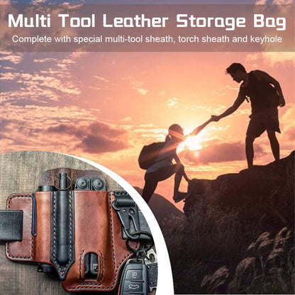 🛠️ Multi Tool Belt Leather Storage Bag 🏕️
