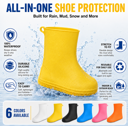 👟💧 Heavy-Duty Rain Shoe Covers — Waterproof, Anti-Slip & Foldable for Outdoor Adventures