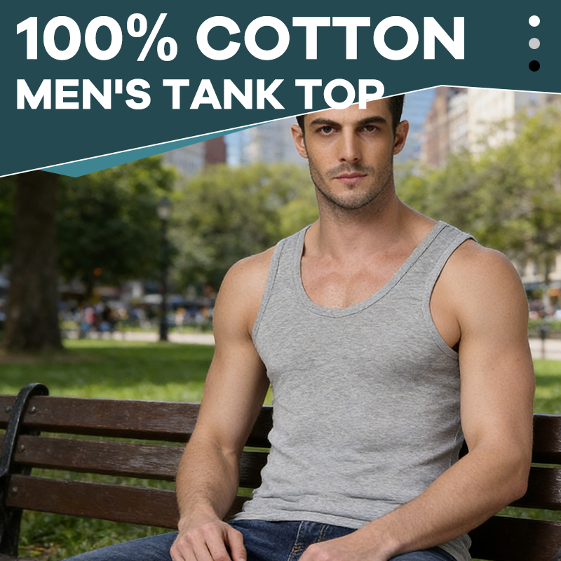 Ultimate Cotton Men's Tank Tops (Set of 3) - Solid Color Regular Fit Undershirts