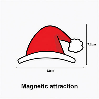 🎅🚗 Santa Hat Car Emblem Overlay — Waterproof, Reusable Holiday Decoration for Any Car Badge